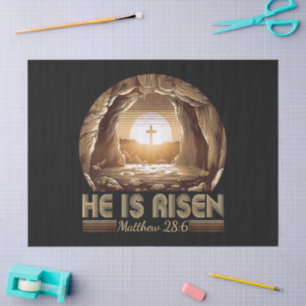 Easter Christian He is Risen Jesus Tissue Paper