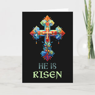 Easter Christian He Is Risen Resurrection Orthodox Card