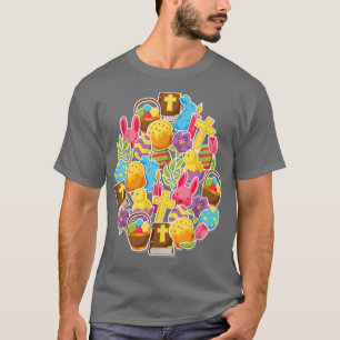 Easter Christian Jesus Christ Bible Chick Eggs Bun T-Shirt