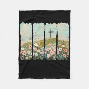 Easter Christian Jesus He Is Not Here He Has Risen Fleece Blanket
