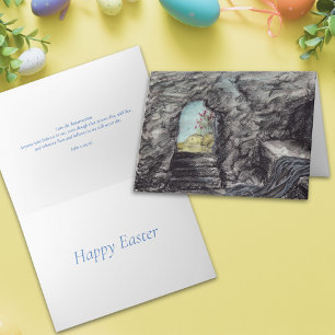 Easter Christian Resurrection Empty Tomb Painting  Card