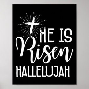 Easter Christians Jesus He Is Risen Hallelujah Men Poster