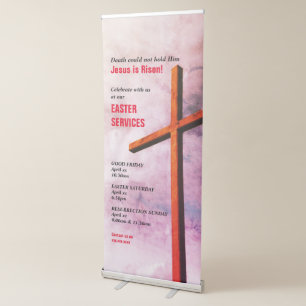EASTER CHURCH SERVICES   Jesus is Risen Retractable Banner