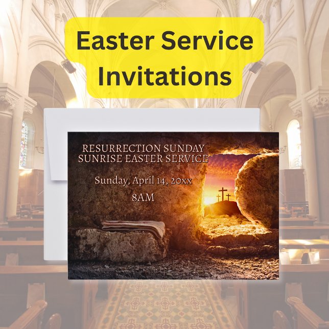 Easter Church Sunrise Service Cross Invite (Creator Uploaded)