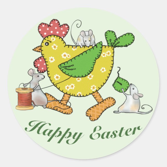 Easter Classic Round Sticker (Front)