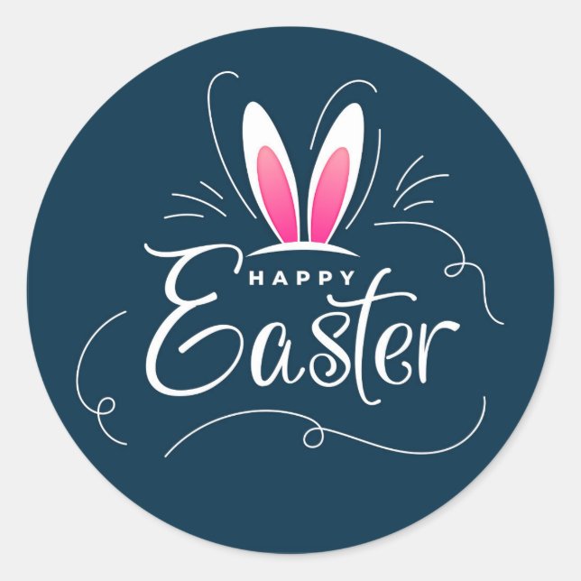 Easter Classic Round Sticker (Front)