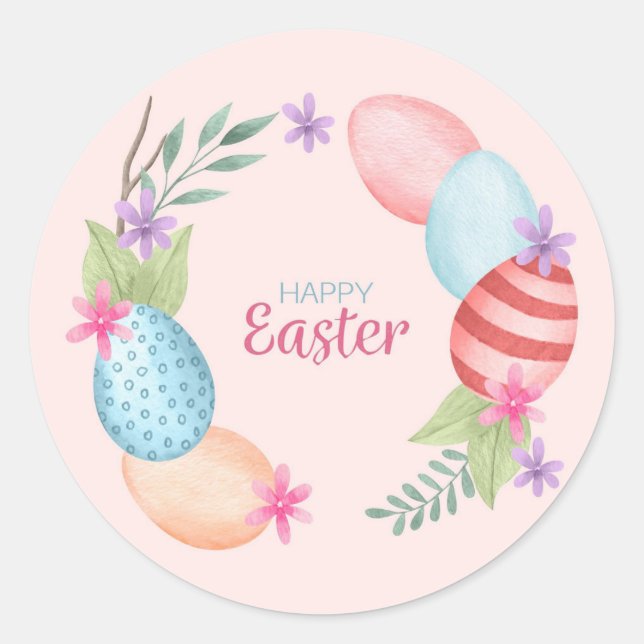 Easter Classic Round Sticker (Front)