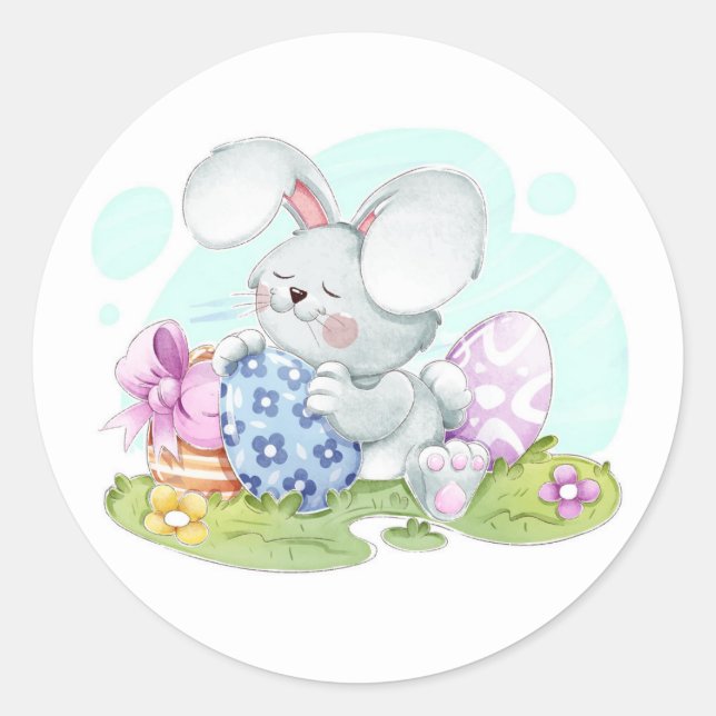 Easter Classic Round Sticker (Front)