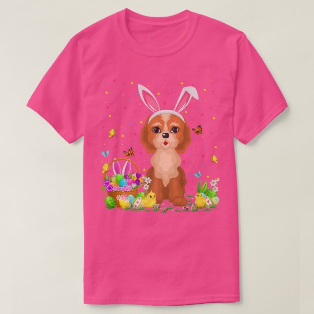 Easter Cockapoo Dog Bunny Egg Hunting Cockapoo Eas T-Shirt (Design Front)