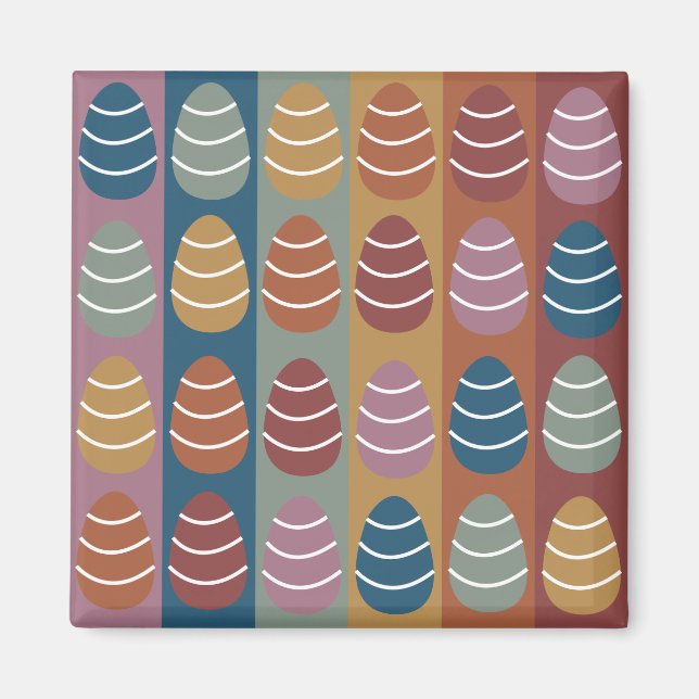 Easter Colourful Easter Eggs Happy Easter  Magnet (Front)