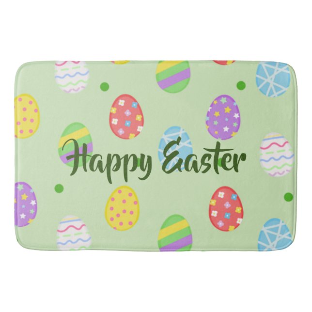 Easter colourful Eggs Festive        Doormat Bath Mat (Front)