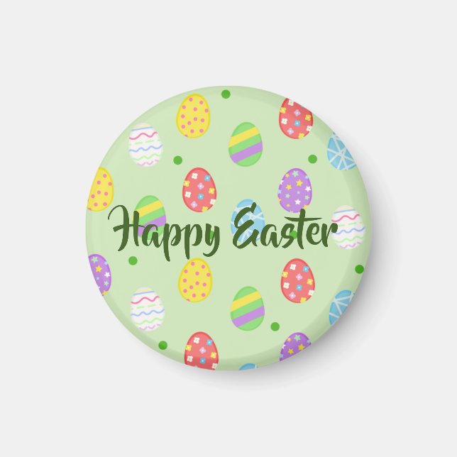 Easter colourful Eggs Festive   Magnet (Front)