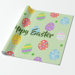 Easter colourful Eggs Festive       Wrapping Paper