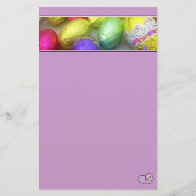 'Easter Colours' Stationery (Lavender) (Front)
