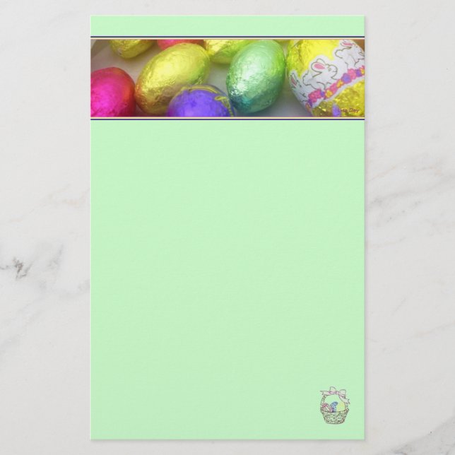'Easter Colours' Stationery (Spring Green) (Front)