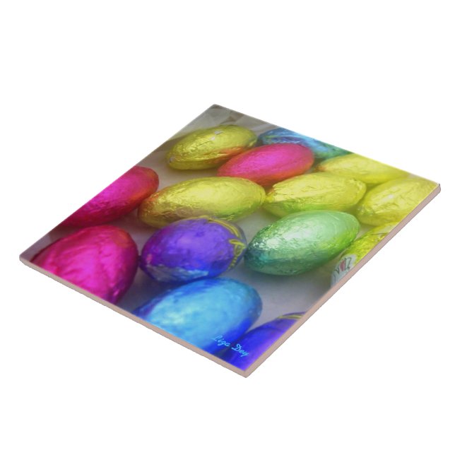 'Easter Colours' Trivet/Tile Tile (Side)