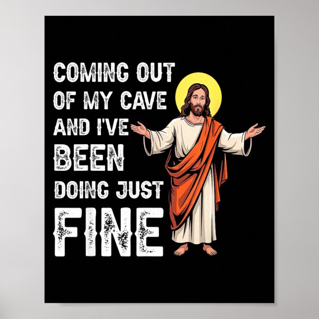 Easter Coming Out Cave Jesus Resurrection Men Poster (Front)