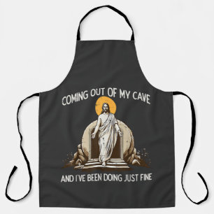 Easter Coming Out My Cave Jesus Apron