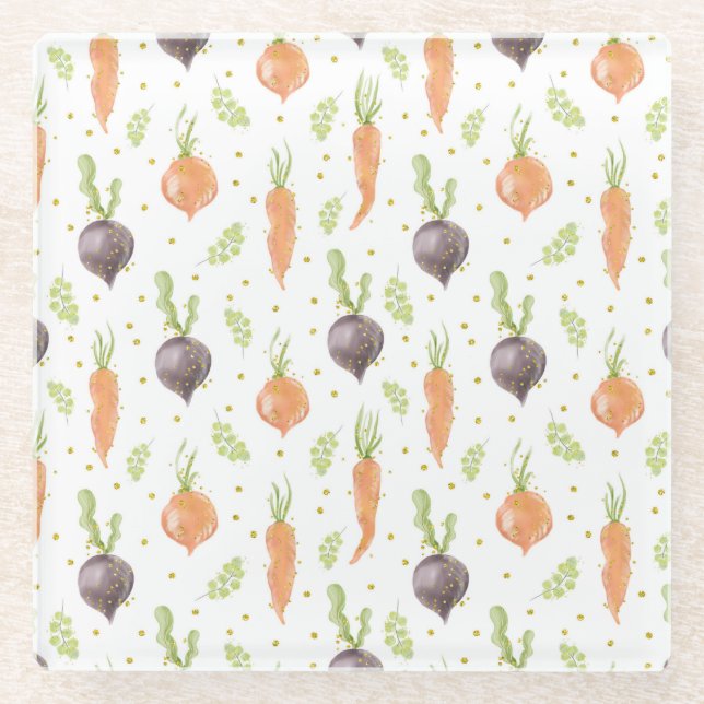 Easter Cookie Cutters Glass Coaster (Front)