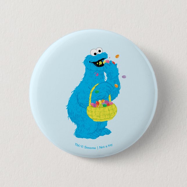 Easter Cookie Monster 6 Cm Round Badge (Front)