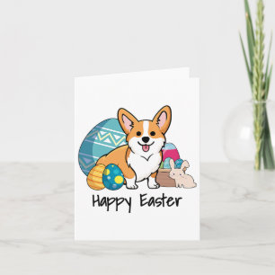 Easter Corgi Dog Happy Easter  Card