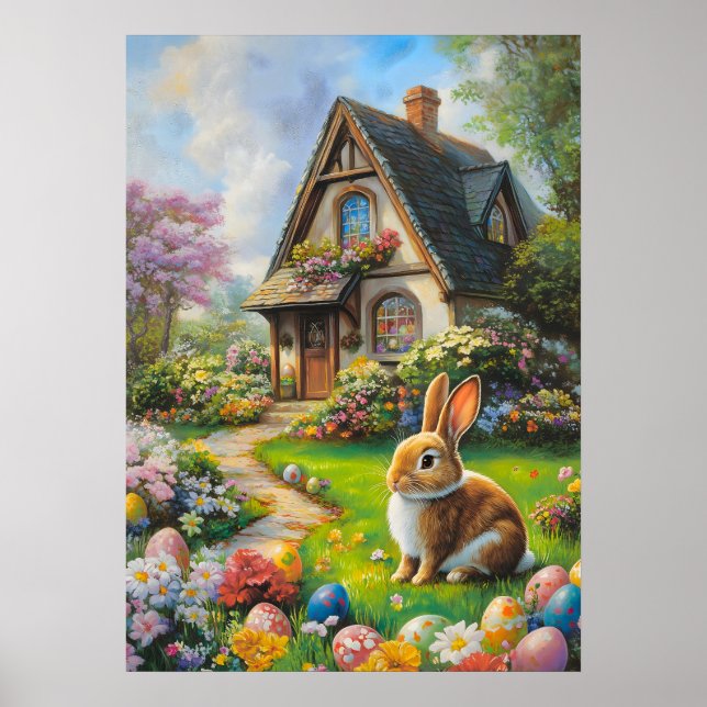 Easter Cottage Garden Poster (Front)