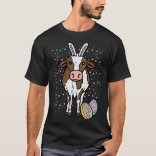 Easter Cow Bunny Egg Hunt Farm Animal Men Women Ki T-Shirt