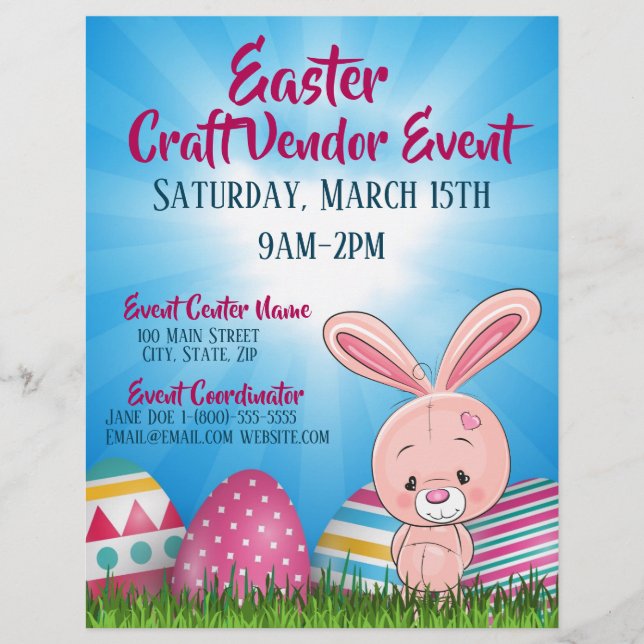Easter Craft Vendor Event Flyer (Front)