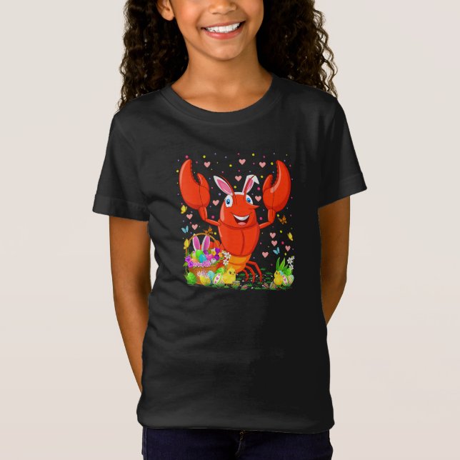Easter Crawfish Bunny Egg Hunting Crawfish Easter  T-Shirt (Front)