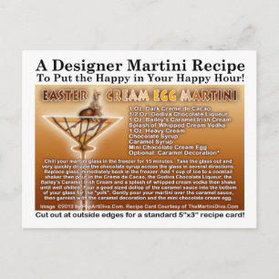 Easter Cream Egg Martini Recipe Postcard