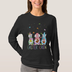 Easter Crew Three Gnomes Bunny Ears Candy Hunting T-Shirt