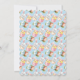 Easter Critters Flat Greeting Card