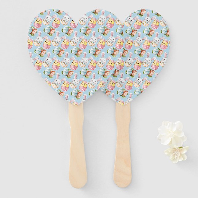 Easter Critters Hand Fans (Front and Back)