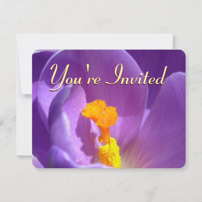 Easter Crocus Invitations Easter Cards Personalise (Front)