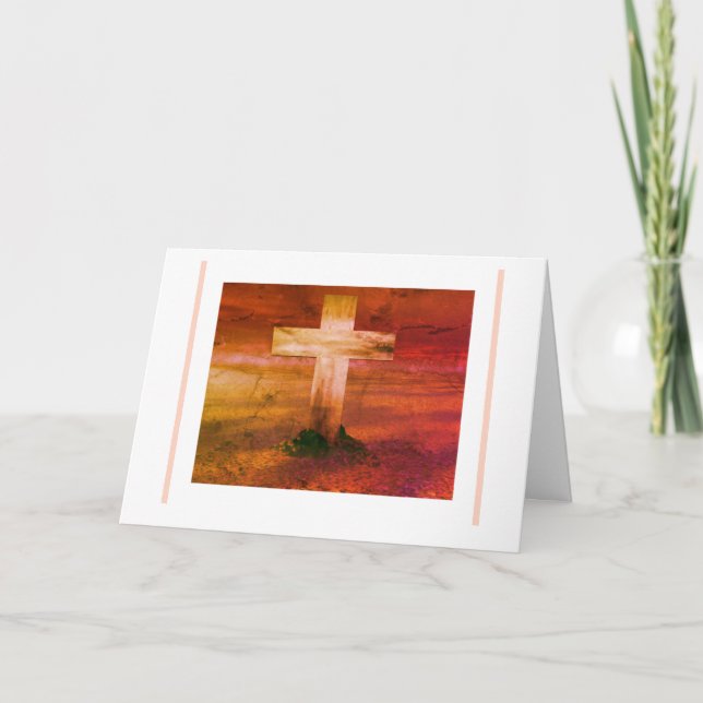 Easter Cross 2 Holiday Card (Front)