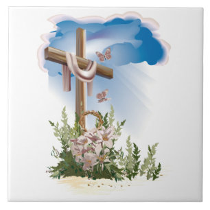 Easter Cross background Tile