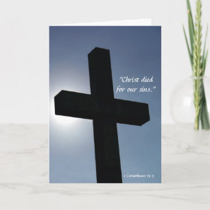 Easter Cross Christ Died For Our Sins I Holiday Card