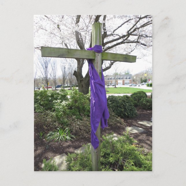 Easter Cross Holiday Postcard (Front)
