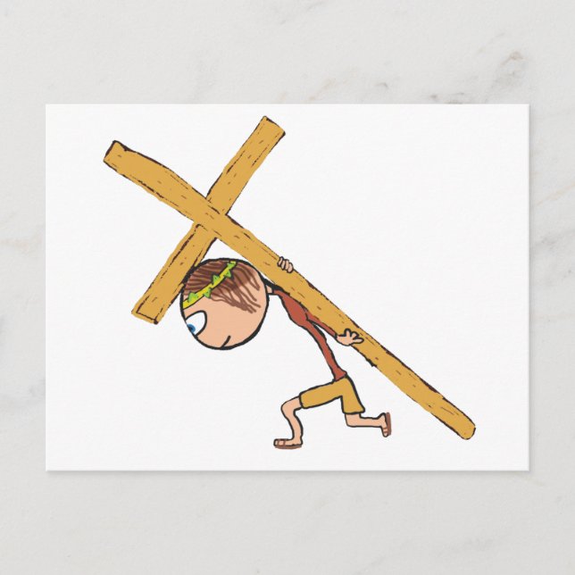 Easter Cross Holiday Postcard (Front)