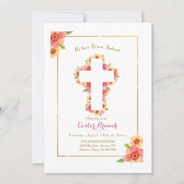 Easter Cross Invitation (Front)