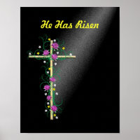Easter Cross Jesus Resurrection Poster