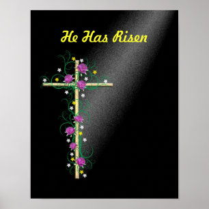 Easter Cross Jesus Resurrection Poster