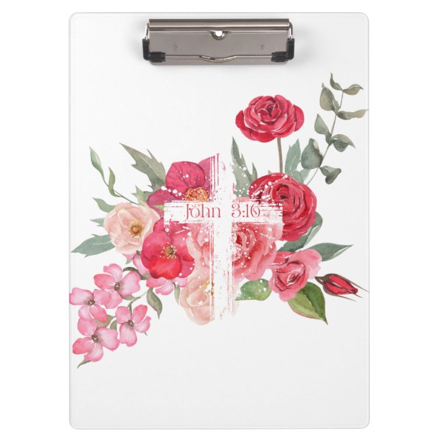 Easter/Cross/John3:16/Jesus Clipboard (Front)