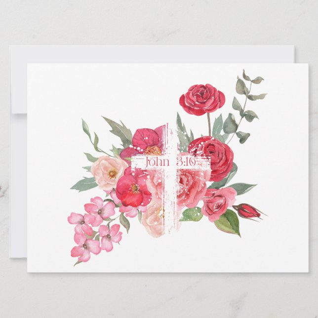 Easter/Cross/John3:16/Jesus Holiday Card (Front)