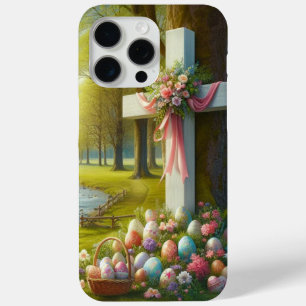 Easter cross with eggs iPhone 15 pro max case