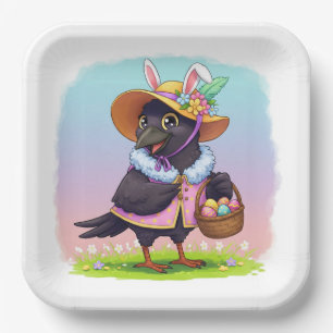 Easter Crow Paper Plate