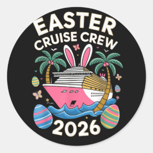 Easter Cruise 2026 Easter Vacation Matching Family Classic Round Sticker