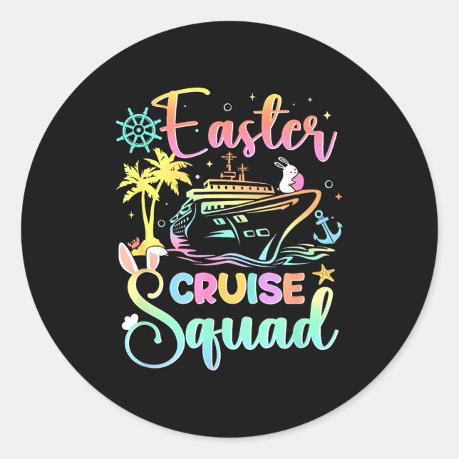 Easter Cruise 2026 Squad Cruising Holiday Family G Classic Round Sticker (Front)