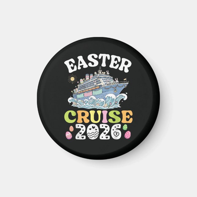 Easter Cruise 2026 Vacation Bunny Ship Spring  Magnet (Front)