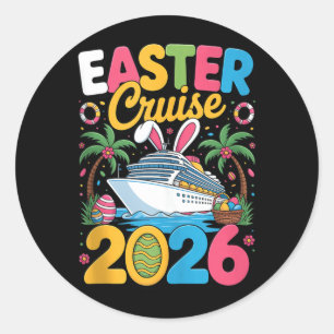 Easter Cruise 2026 Vacation Matching Retro Squad Classic Round Sticker
